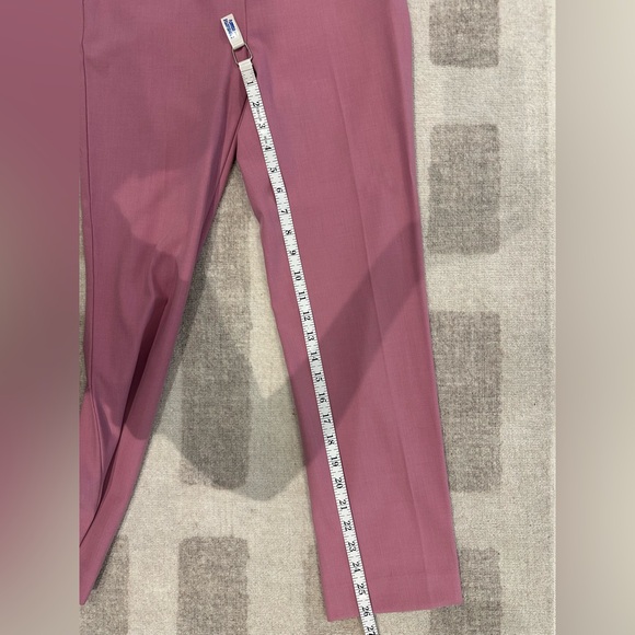 Ann Taylor Pink Straight Leg Pants Side Zip Size 0 - Picture 4 of 6